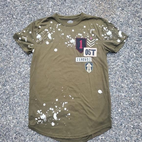 Bleecker and Mercer Green Patchwork T-shirt Size Large - Picture 1 of 10